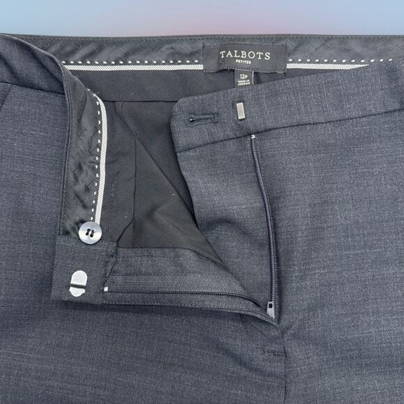 TALBOTS Women’s 12P Charcoal Gray Wool Dress Pants - Picture 4 of 5
